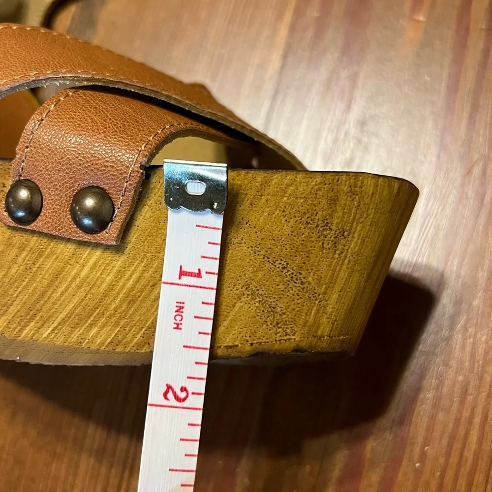 Charles by Charles‎ David Wooden Platform Sandals Made in Italy